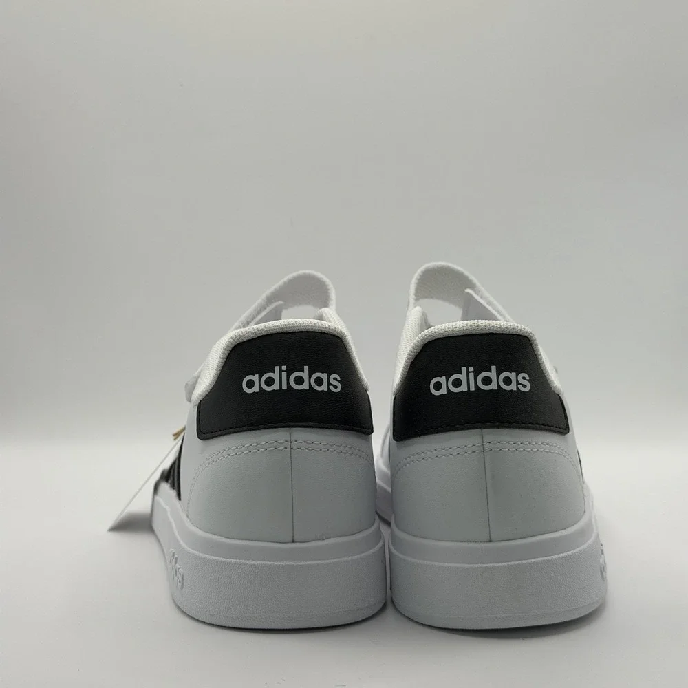 Adidas Grand Court 2.0 EL K White/Black Kid's Sneakers - Size 4.5 NWB GW6521